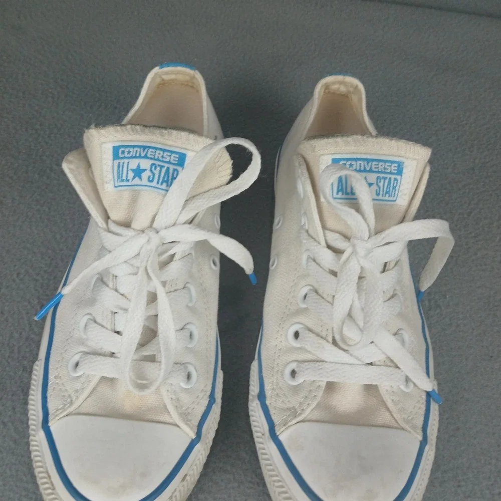 Converse Chunky All Star 530161F Low Top Sneakers Womens 7 White Skate Shoes